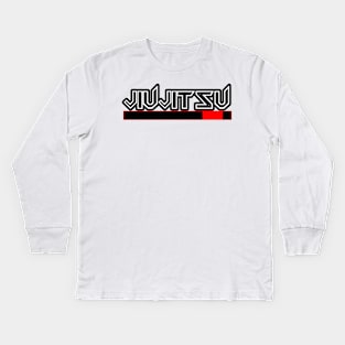 Brazilian Jiujitsu Metal Belt Ranked Kids Long Sleeve T-Shirt